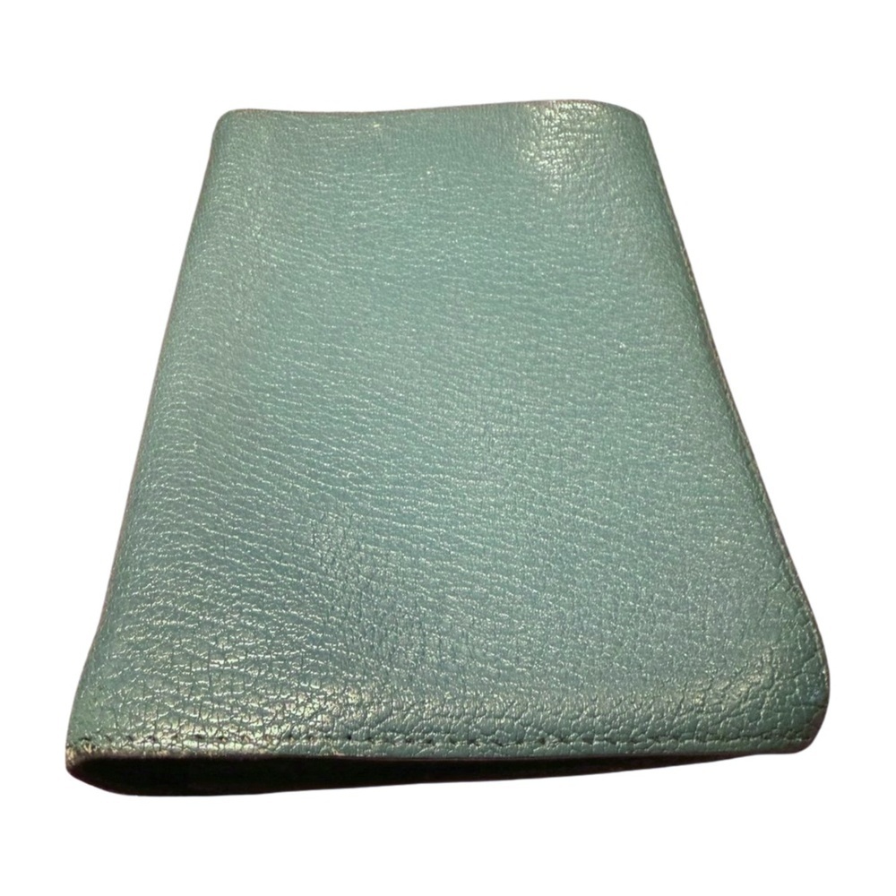 Hermes Agenda Notebook Cover Teal Pebbled Textured Luxury Planner - Picture 3 of 8